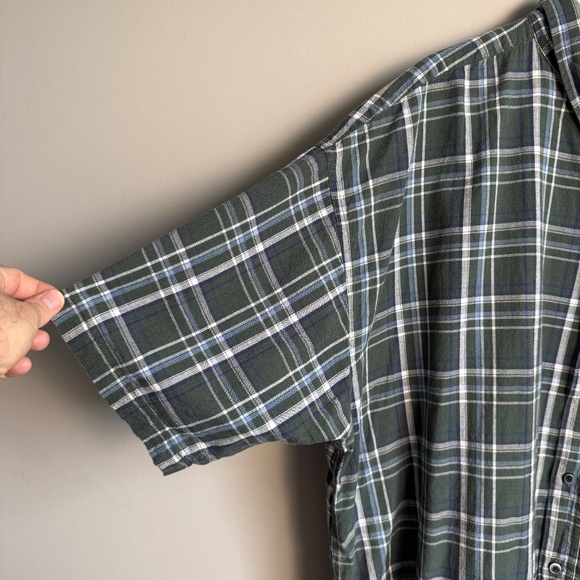 Big Dogs Men's Plaid Vintage Button Up Short Sleeve Cotton Shirt Green Size 3X‎ - Picture 2 of 14